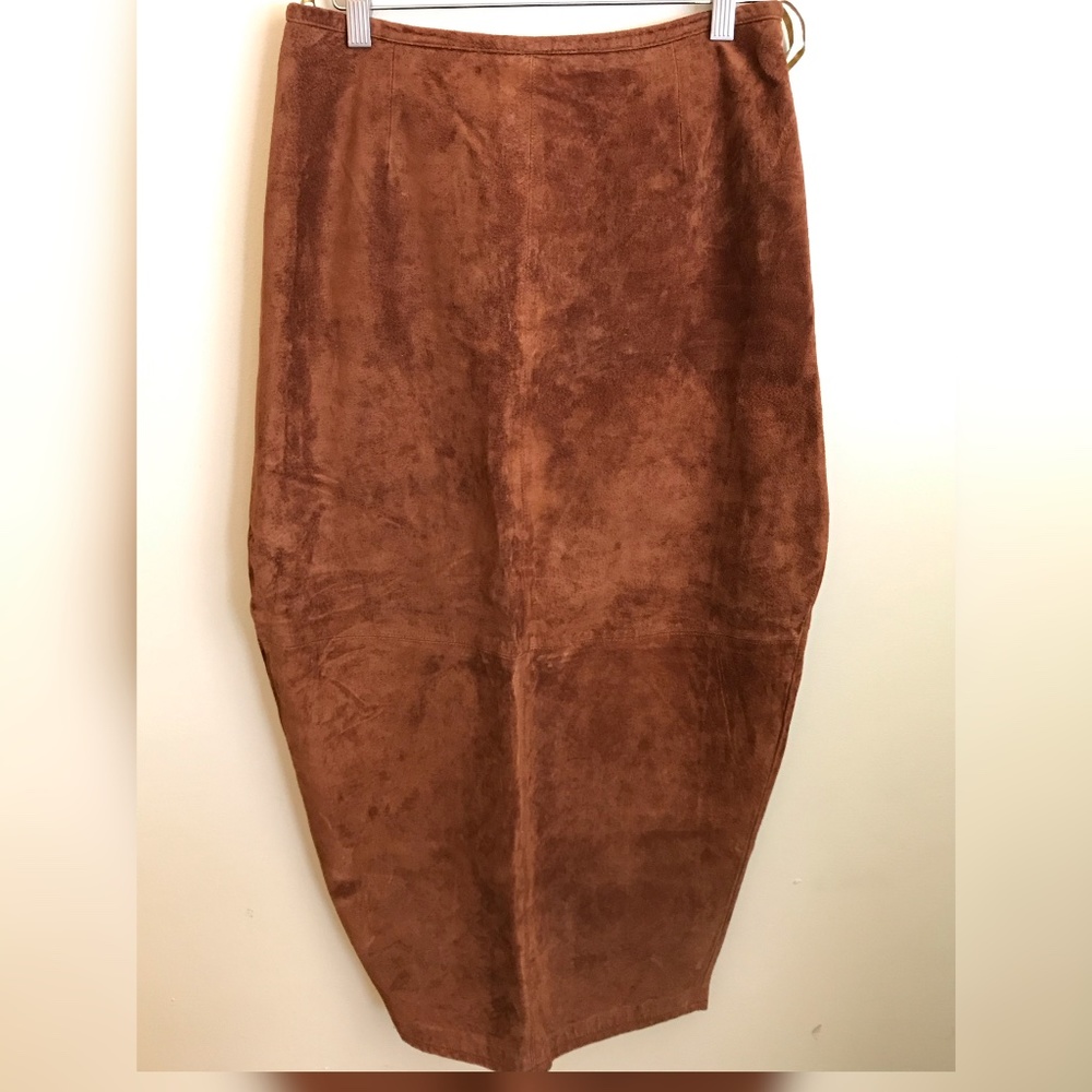 Style & Co. Collection Brown Suede Pencil Skirt